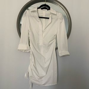 Pretty Little Thing White Blouse Dress